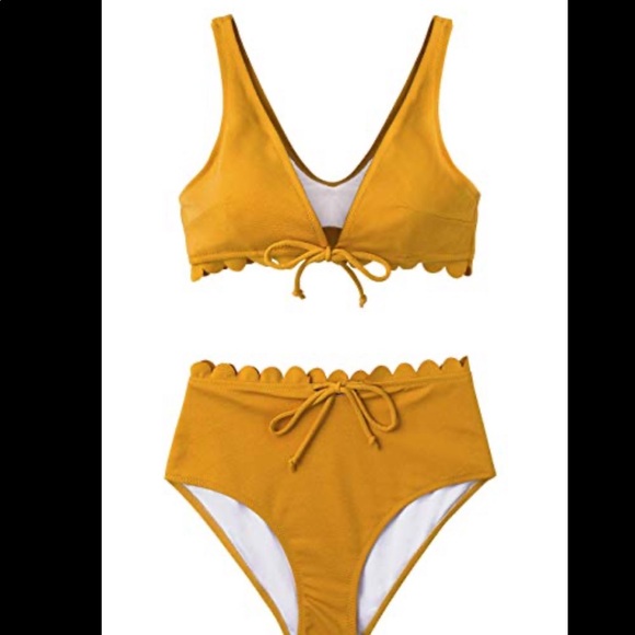 cupshe yellow bikini